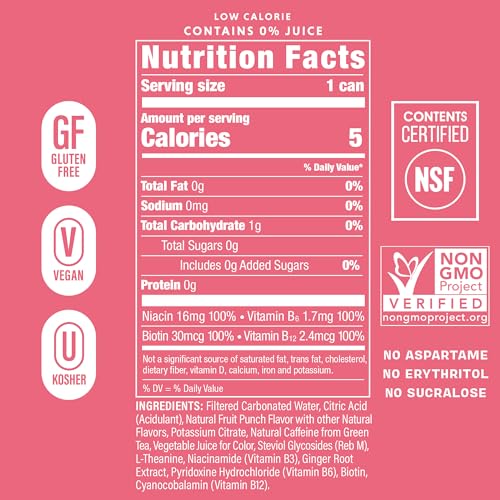  GORGIE Best Seller Variety - Sugar-Free Natural Energy Drink Sparkling, Healthy Energy Drinks - Green Tea, Biotin, B Vi